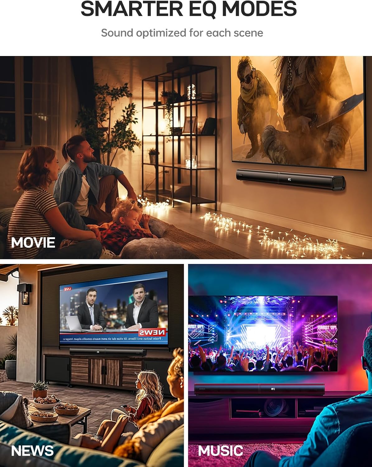 (New Open Box) Mevosto 2.2CH Soundbar 80W | Model D7H • 2-in-1 Separable