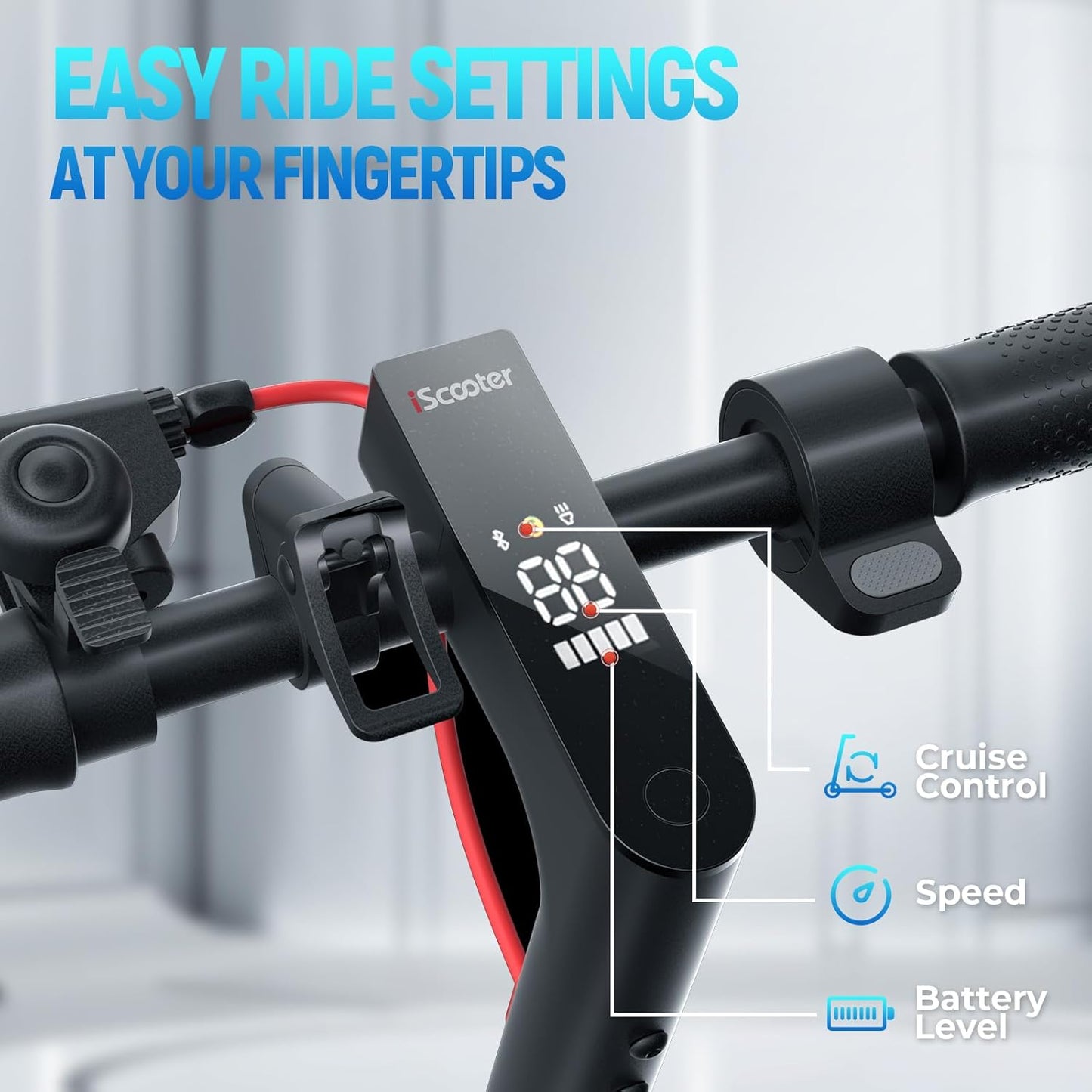 (New Open Box) iScooter Electric Scooter for Adults & Teens, 500W/350W Motor, 35/30 km/h Top Speed & 37/30/20 km Range, 10"/8.5" Tires, Lightweight Foldable Commuter E-Scooter with Dual Brakes, Optional APP Control