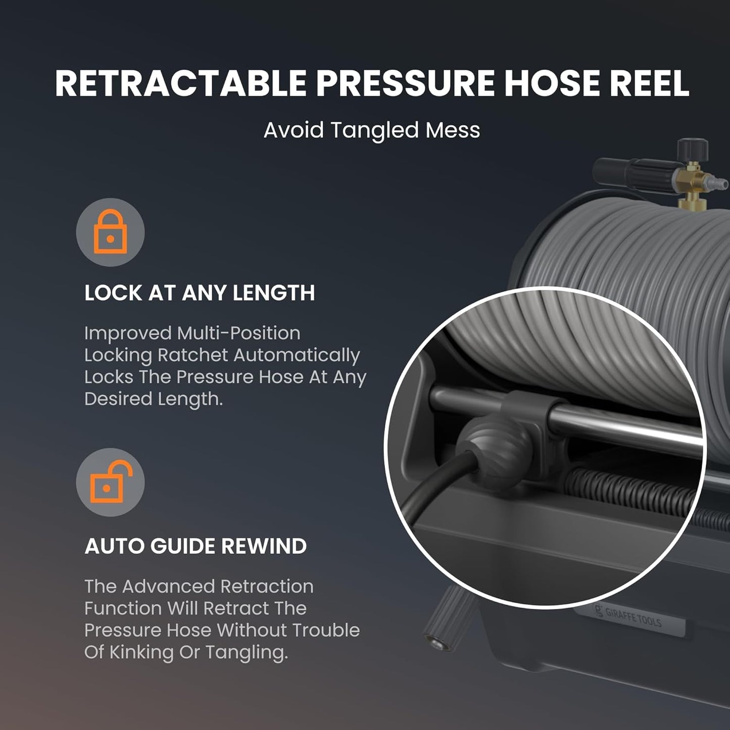 (New Open Box) Giraffe Tools Grandfalls Pressure Washer Electric Wall Mounted Pressure Washer