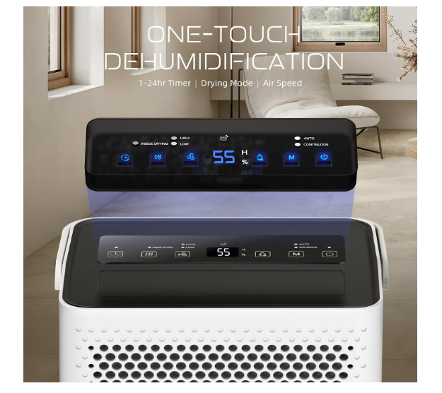(New Open Box) Wellsle 40 Pint Dehumidifier for Basement & Home, Covers 2500 Sq.Ft, with Drain Hose & Auto Humidity Control, Quiet for Bedroom, Bathroom, Garage