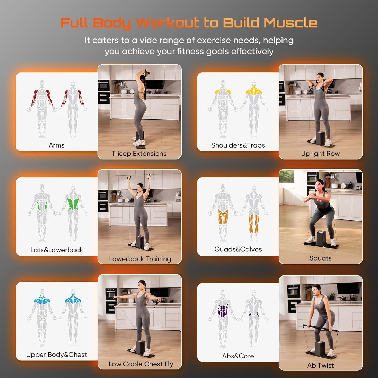 (New Open Box) Eahora SR3 Smart Home Gym Workout Cable Machine | Foldable Portable, Multi-Level Resistance Adjustable Trainer, HD Display | Home & Outdoor Fitness,Full Body Strength Training Fitness Exercise Machine