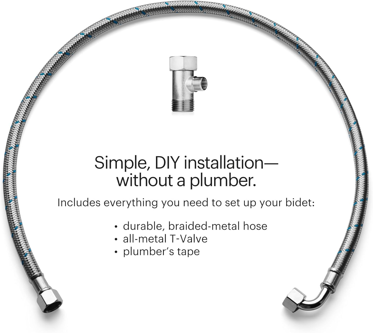 (New Open Box) Brondell Bidet Toilet Seat Non-Electric Swash Seat, Fits Round Toilets, White – Dual Nozzle System