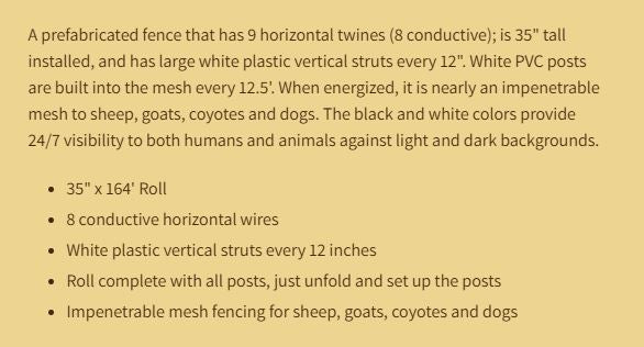 (New Open Box) Gallagher Electric Sheep Netting – Energized Fence | Easy Setup | Durable Livestock Net