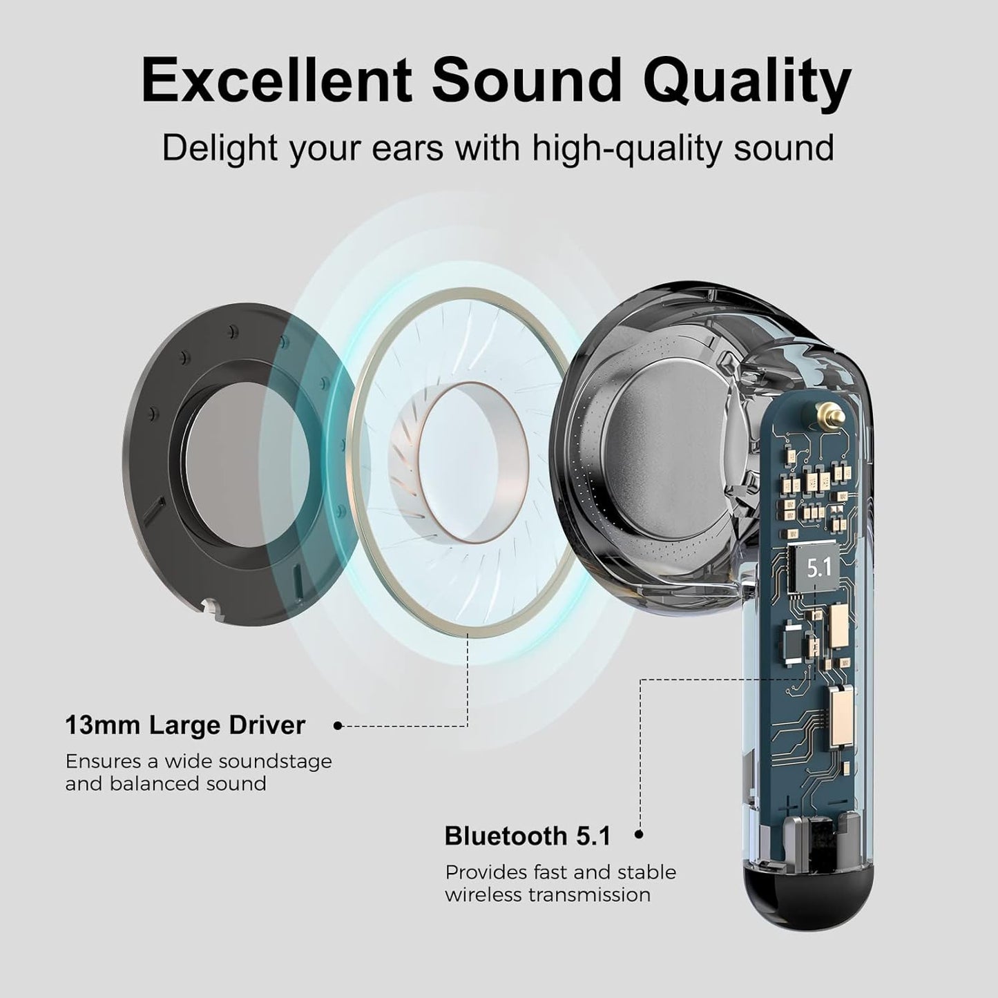 (Excellent) Edifier X2 True Wireless Earbuds, Bluetooth Headphones with 28H Playtime, Crystal-Clear Calls