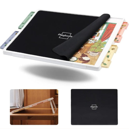 (New) Playboda 1000-Piece Tilting Puzzle Board with Stand & Drawers — 30” × 22” Premium Jigsaw Table for Adults