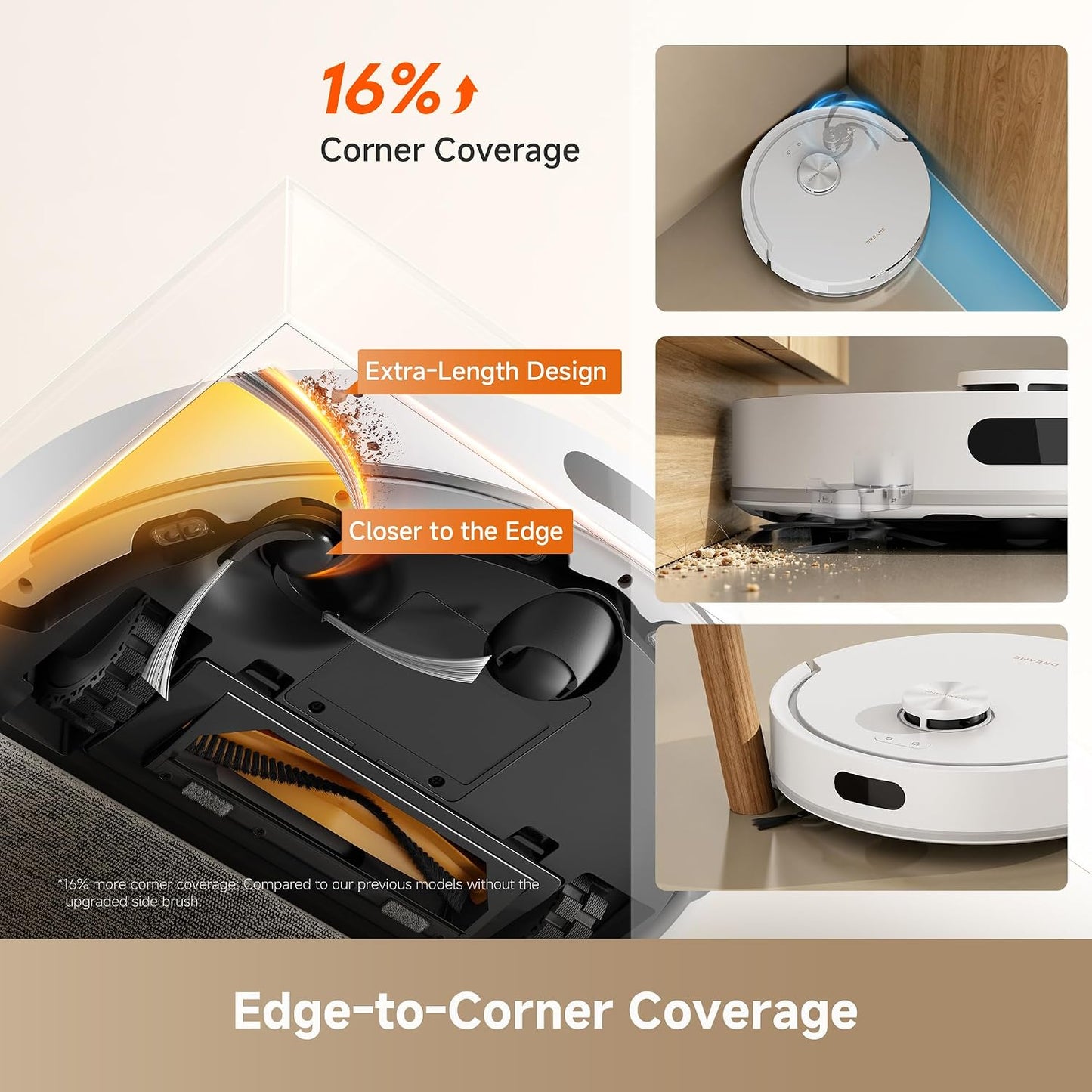 (Excellent) DREAME D20 Air Plus Robot Vacuum & Mop – 20,000Pa Suction – Self-Emptying