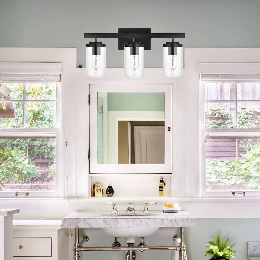 (New Open Box) Lauxal Vanity Light 3 Lights Modern Bathroom Light Fixtures Over Mirror