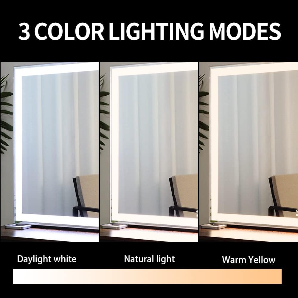 (Brand New) BEAUTME Large Vanity Mirror with Lights 91.5x67cm, Lighted Tabletop/Wall Hollywood Makeup Mirror