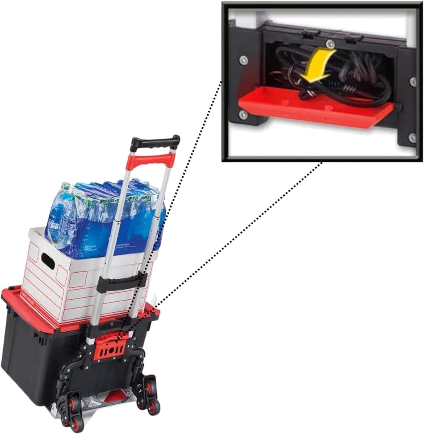 (Brand New) Magna Cart Stair Climbing 6-Wheel Folding Aluminum Hand Truck Dolly Cart with Tote Attachment