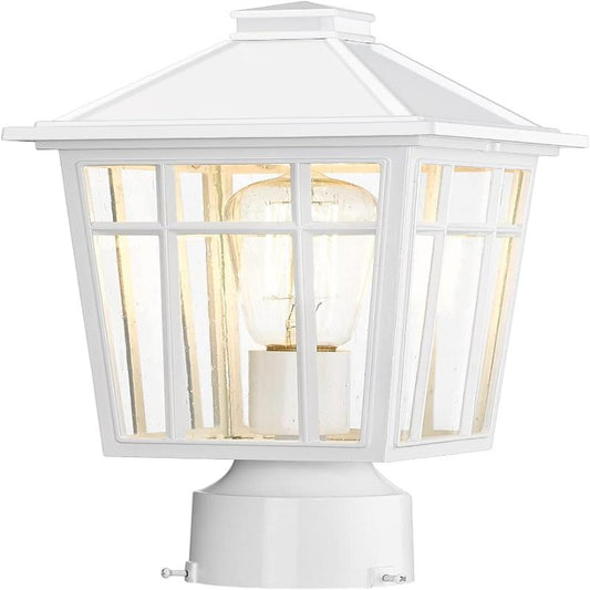 (New Open Box) Darkaway Outdoor Post Lights Lamp Post Light Fixture, Waterproof (1 Pack, White)