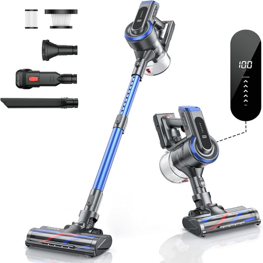 (New Open Box) HONITURE Cordless Vacuum Cleaner, 450W 38Kpa Powerful Stick Vacuum with Detachable Battery, S12