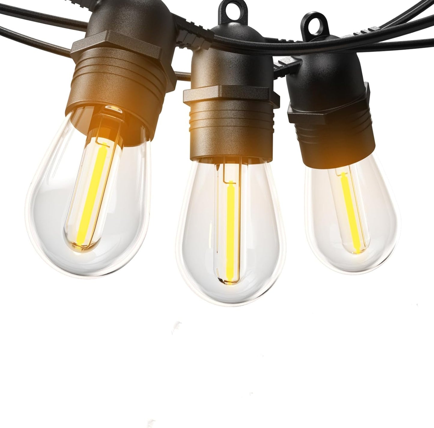 Led Filament String Lights 101FT 30+2 Bulbs, Waterproof Shatterproof Patio, Gazebo 2700k lumens