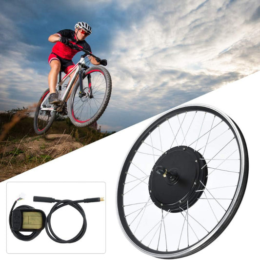 (New Open Box) Mountain Bike E-Bike Conversion Kit, 48V 1500W 26" Electric Bicycle Kit, Front/Rear Wheel