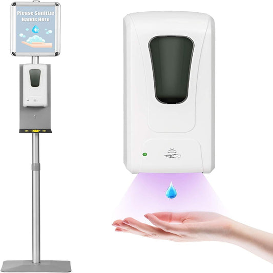 (New Open Box) Automatic Hand Sanitizer Dispenser with Floor Stand, Adjustable Induction Soap Dispenser,