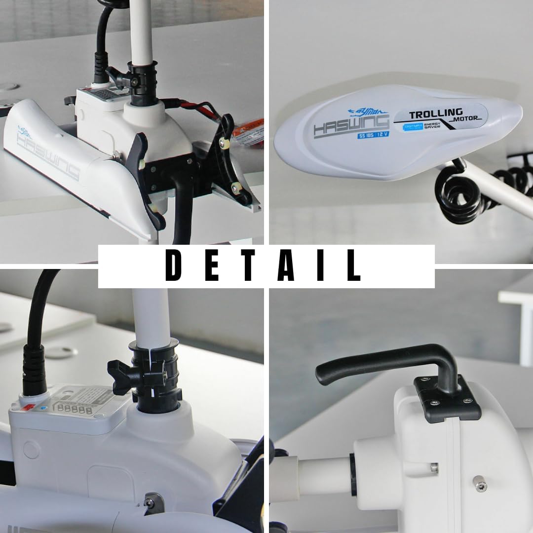 (Excellent) PARKHO HASWING Cayman B Trolling Motor — 12V • 55LB Thrust • 54" Shaft • Remote Control