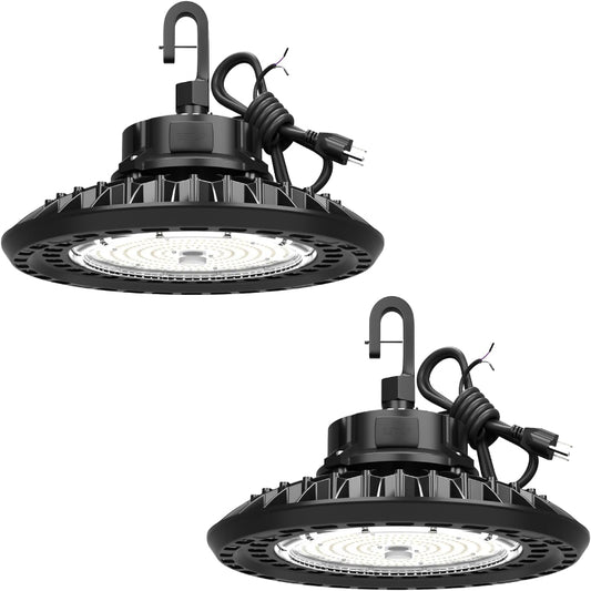 (New Open Box) 【Upgraded】LED High Bay Lights 3-Watts Adjustable 200W /150W /120W for Garage Barn Warehouse