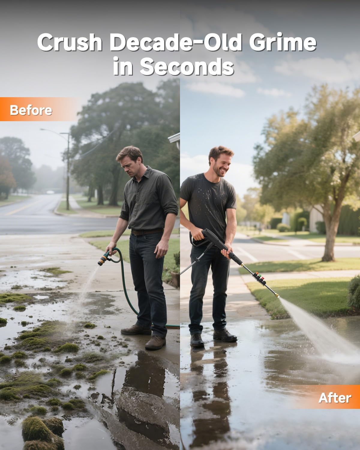 (Excellent) Giraffe Tools Wall Mounted Pressure Washer PRO with Upgraded 1800W Brushless Motor, Max 3700PSI Electric Power Washer with 100ft Detachable Hose for Car/Patios, Automatic Rewind, Any Length Lock