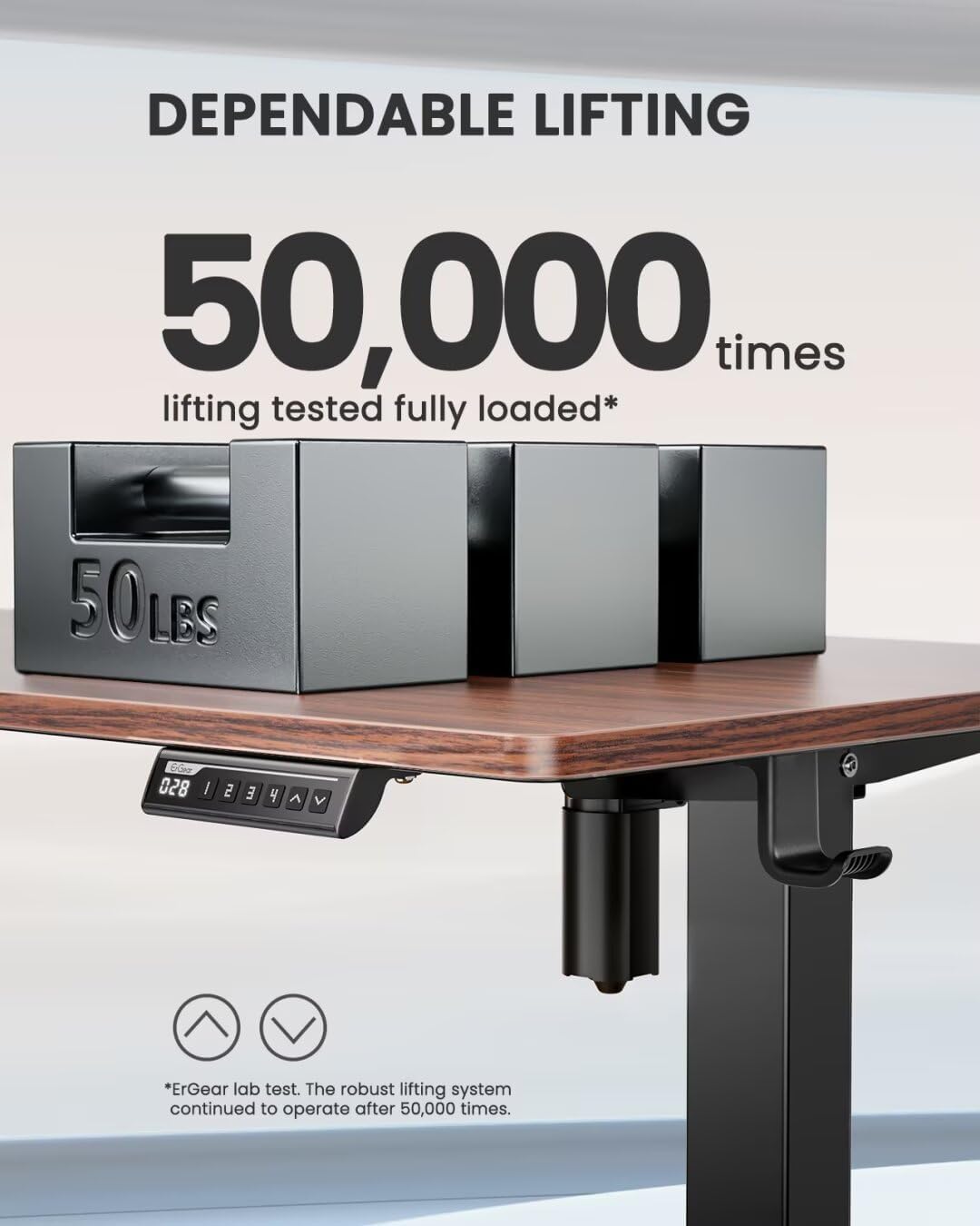 (New Open Box)  ErGear Electric Standing Desk 40"x24" | Height Adjustable Sit Stand Desk • 4 Memory Presets