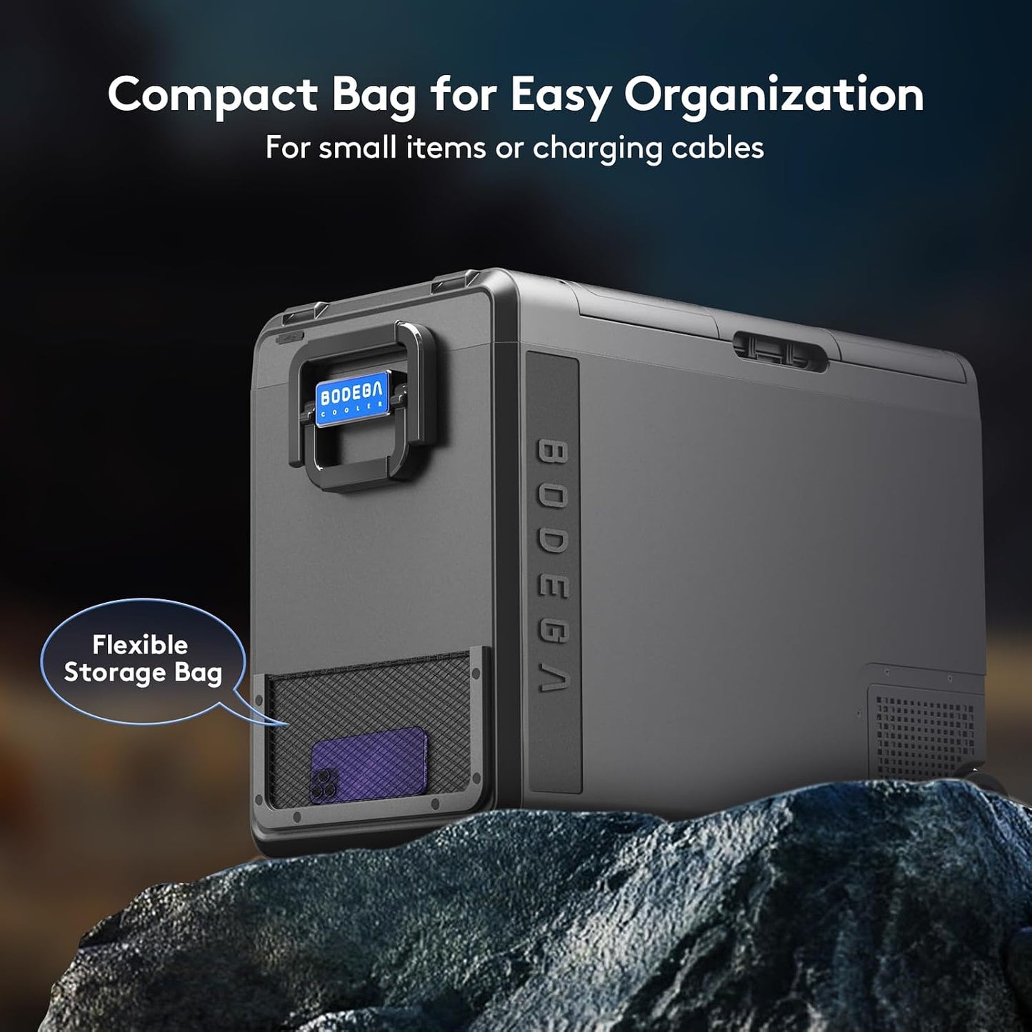 (New Open Box) BODEGACOOLER QZW58 61QT Portable Car Refrigerator | 12V • APP Control