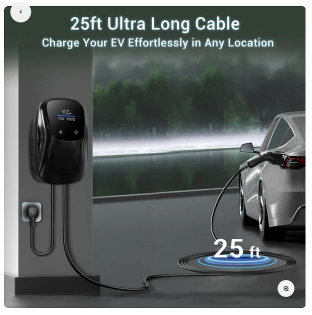 (Excellent) Tera 40A 240V Level 2 Home EV Charger for W02-white