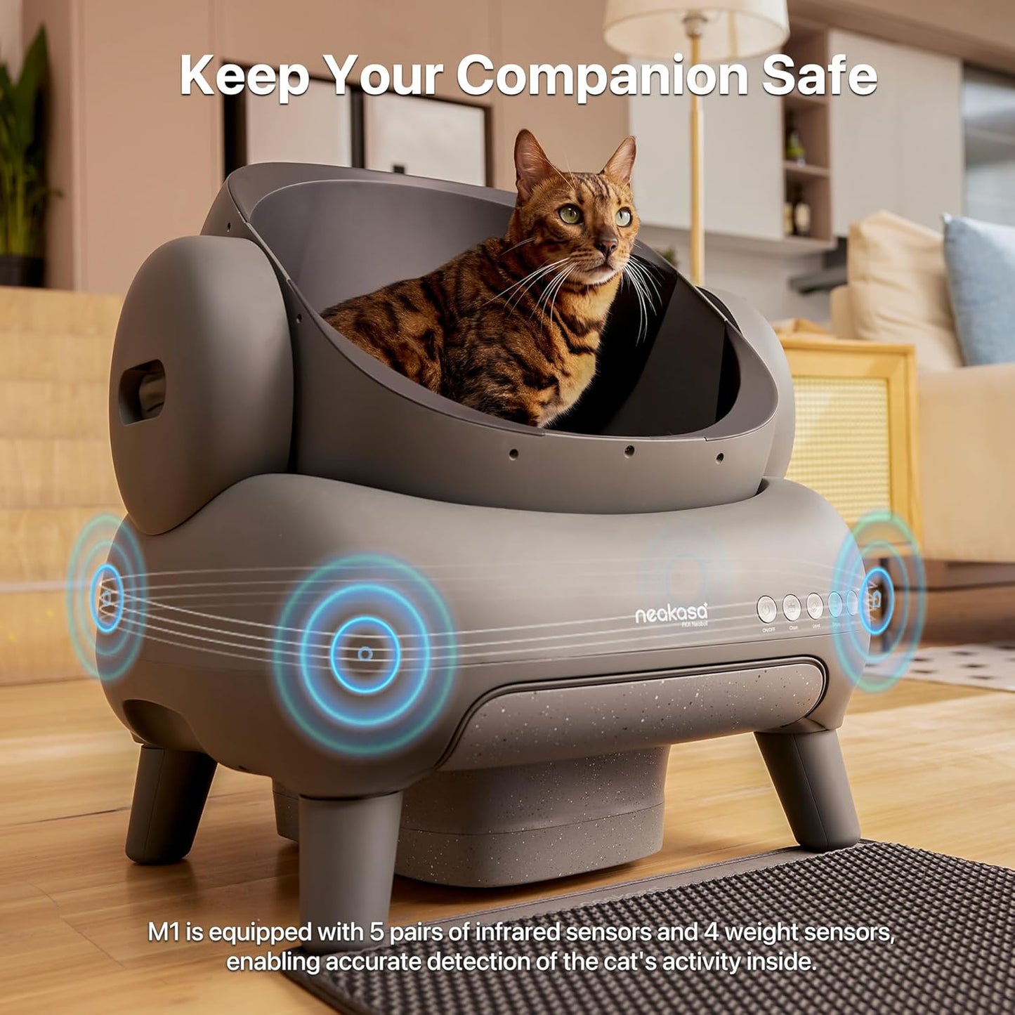Neakasa M1 Self-Cleaning Cat Litter Box – App Control | Odor-Free | Auto Waste Disposal