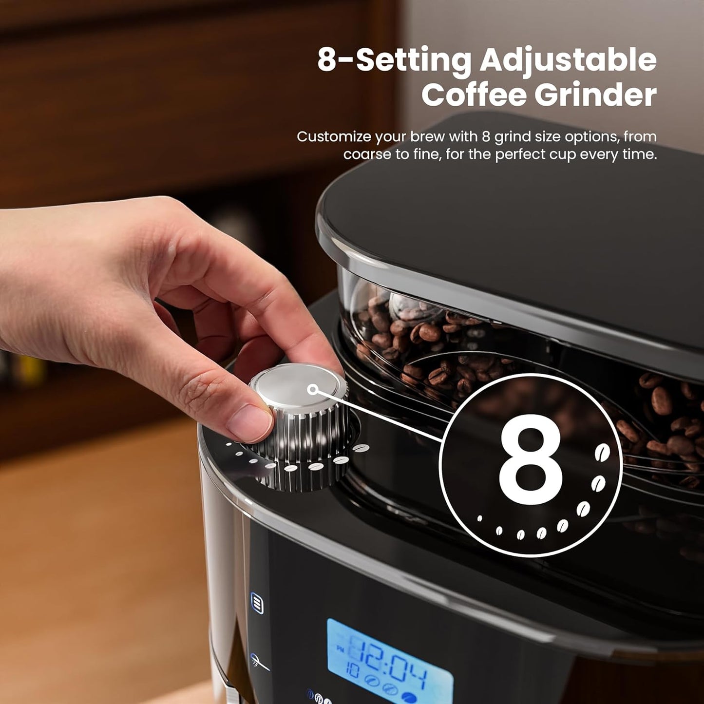 (Good) 10-Cup Drip Coffee Maker with Built-In Grinder-CM8025