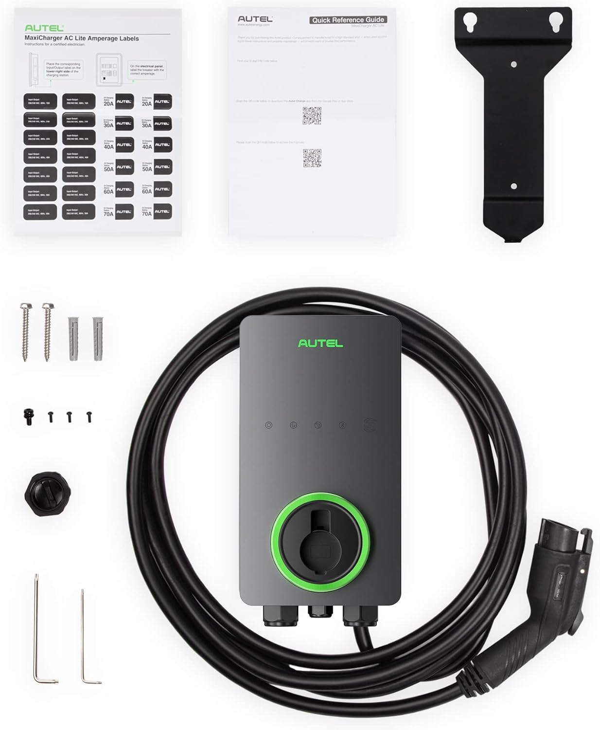 Autel MaxiCharger Maxi US AC LW12 Level 2 EV Charger 50A | 25 foot cable • Hardwired