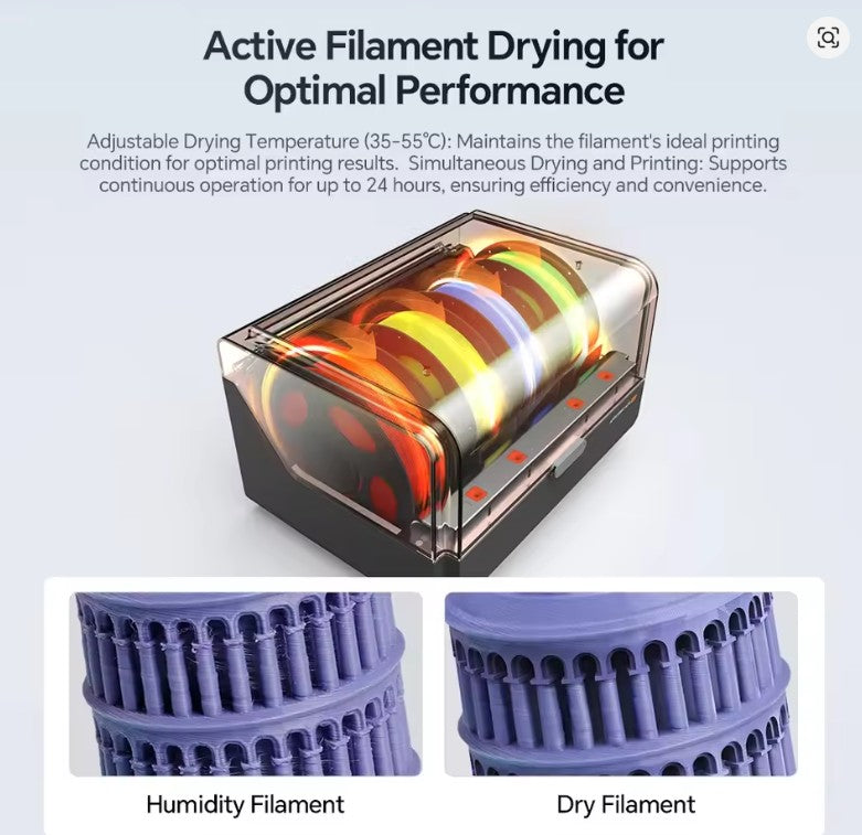 (Excellent) Anycubic ACE Pro for Kobra 3 | 4-Color Printing • Auto-Drying • Filament Backup