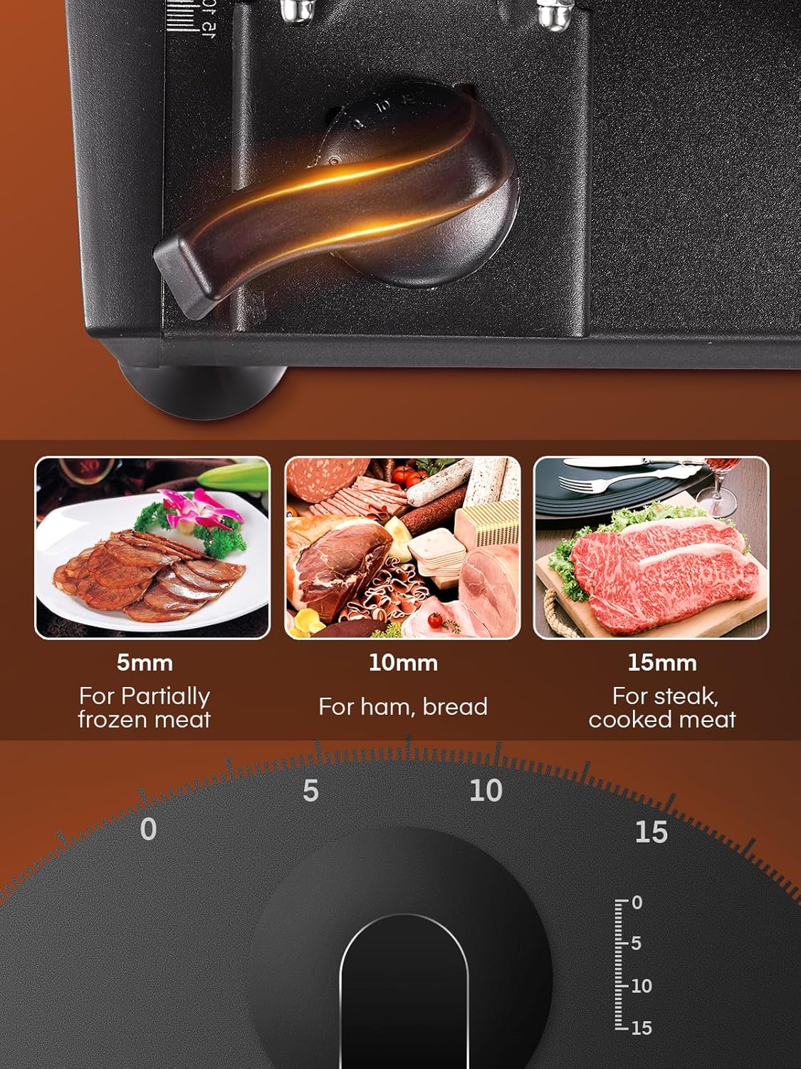 (New Open Box) FOHERE Electric Meat Slicer, 200W Deli & Food Slicer with Two 7.5'' Blade(Serrated & Smooth)