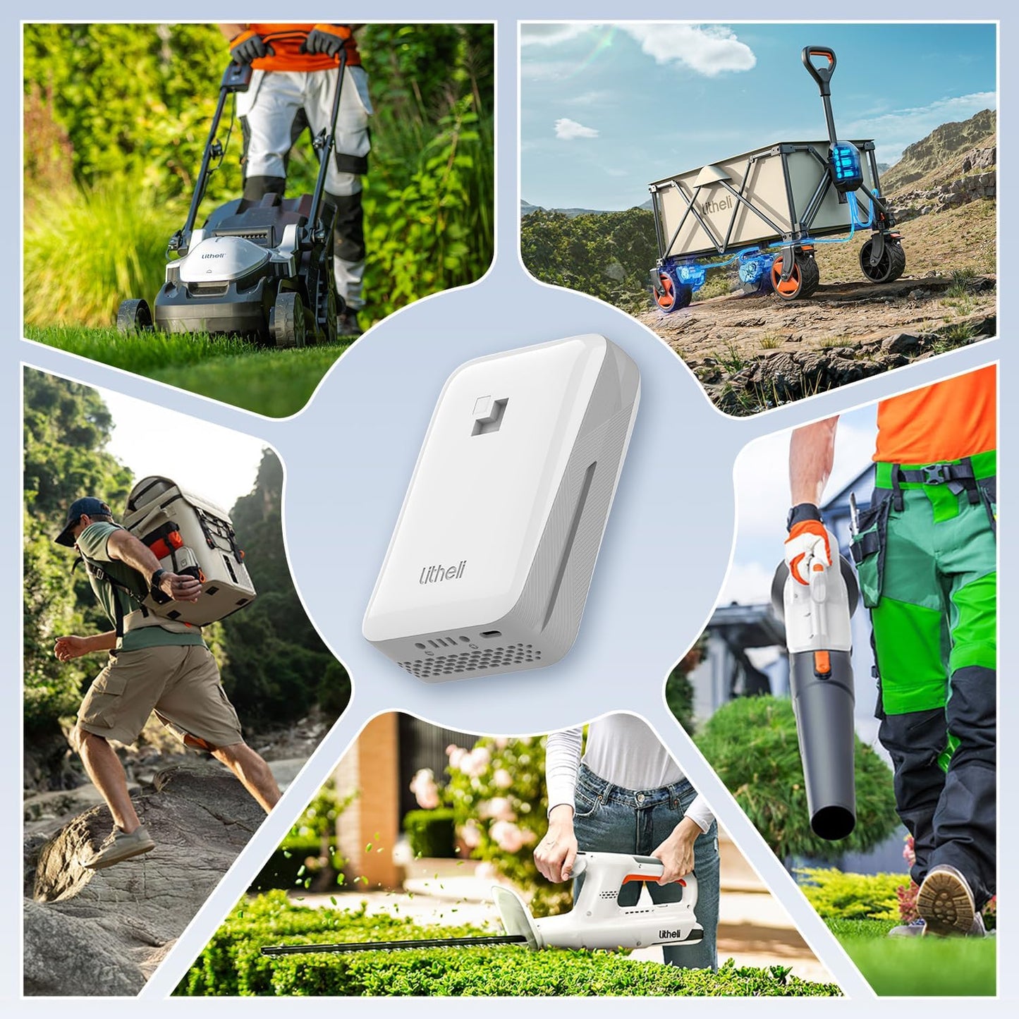 (New Open Box) Litheli Battery Pack 20V, 2.0Ah Replacement Lithium Batteries U20 Series Power Tools (SE Version)