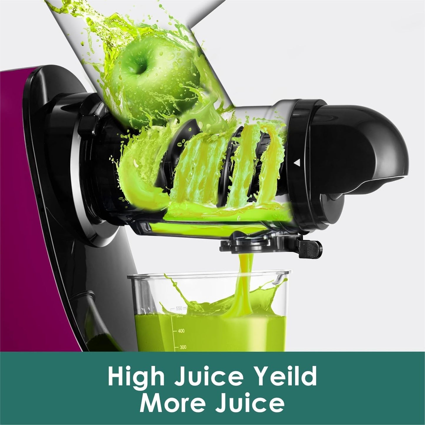 (New Open Box) Cold Press Juicer, Fretta Masticating Slow Juicer Extractor, Juice Maker Machine