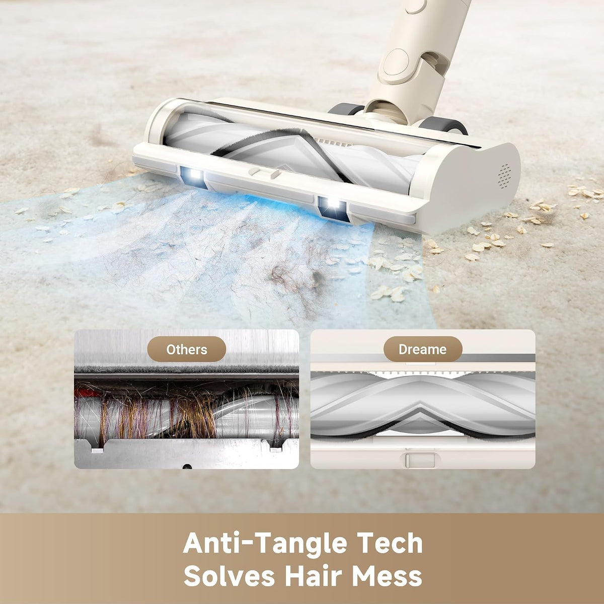 (New Open Box) DREAME R10 Pure Cordless Vacuum Cleaner – 120AW | 60 Min Runtime | Anti-Tangle