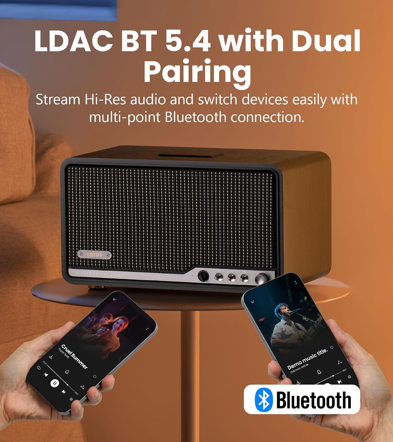 (New Open Box) Edifier S300 Hi-Fi Tabletop Speaker – 80W | LDAC, AirPlay 2 & Bluetooth 5.4