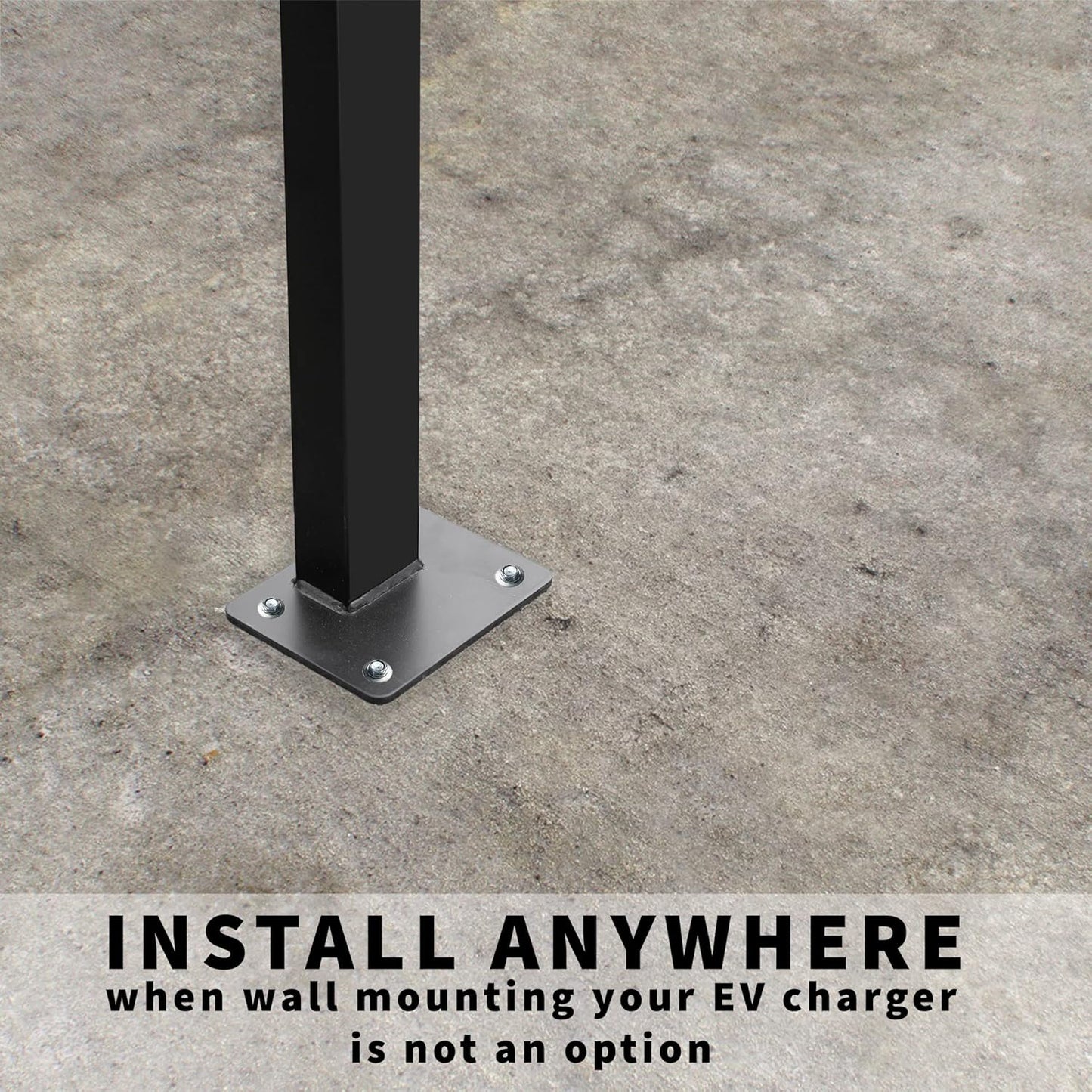 (New Open Box) VIVO Outdoor EV Charging Stand | Weatherproof Pedestal | Stainless Steel | STAND-EV01C