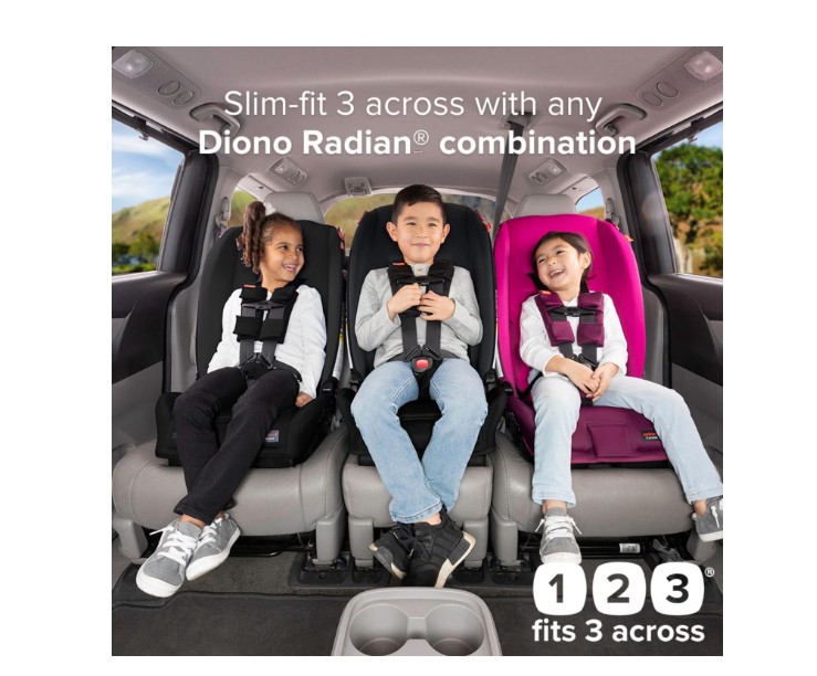 (Good) Diono Radian 3R All-in-One Convertible Car Seat | Slim Fit • 3 Across