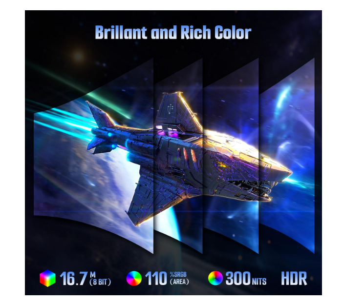 (New Open Box) SANSUI Curved 24 Inch Gaming Monitor 160Hz FHD 1080P Computer Monitor MPRT 1ms 1500R Fast VA, Freesync,HDR,3000:1 Contrast Ratio, HDMI2.0,DP1.4, VESA Compatiable(ES-G24C1L HDMI Cable Included)