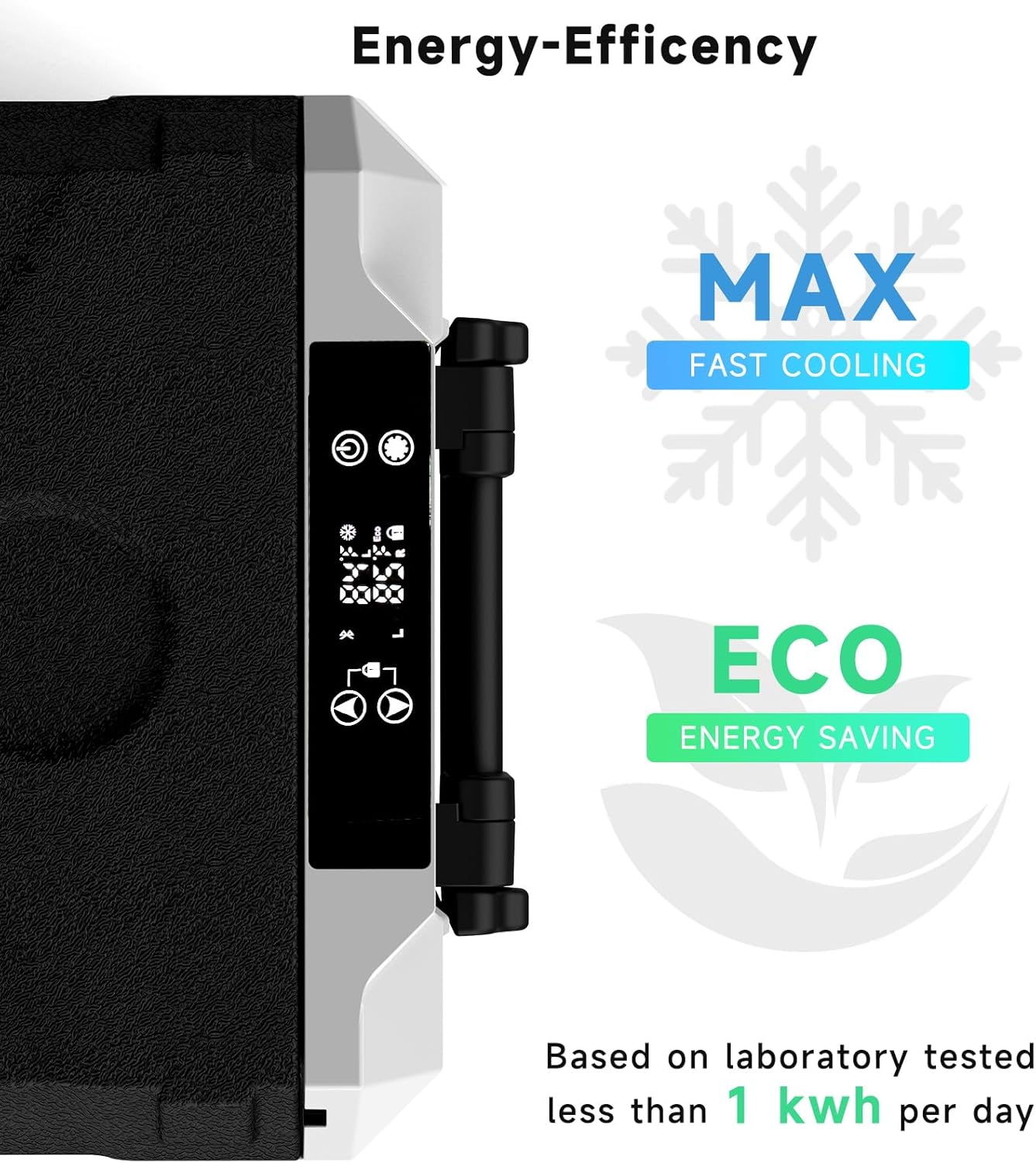 (New Open Box) SubSun12V Cooler Car Fridge, 48QT -4℉~68℉ Fast Cooling Car Refrigerator, Portable Freezer with 12/24V DC and 110-220V AC, Electric Cooler for Camping, Road Trip and Boat