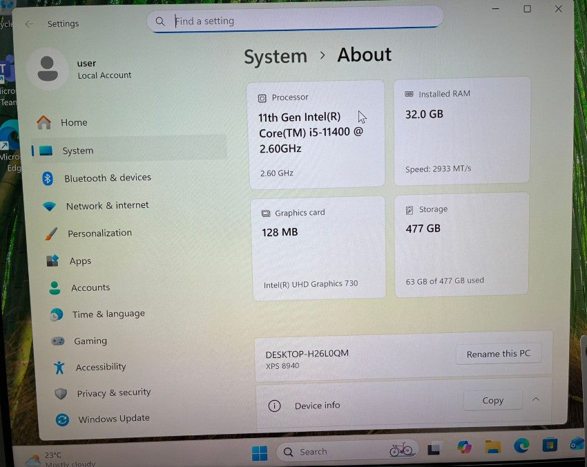 (Excellent)  Dell XPS 8940 Desktop PC | Intel 11th Gen i5 • 32GB RAM • 500GB SSD • Windows 11 Pro + Office