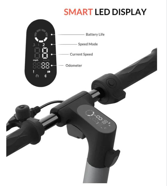 (Excellent) 5TH WHEEL M1 Electric Scooter – Lightweight Foldable E-Scooter for Adults & Teens – Safe, Affordable Urban Commuting Solution with LED Display & Dual Brakes