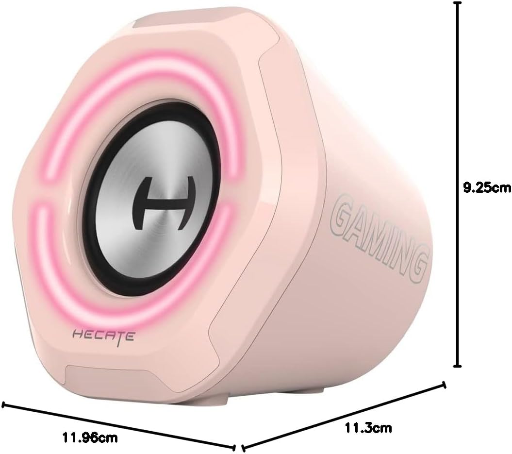 (Excellent) Edifier G1000 USB Computer Speakers,USB-Powered Bluetooth 5.3 PC Gaming Speakers for Desktop Computer Laptop and Mobile Phone USB 3.5mm Aux Bluetooth Input RGB Lights Pink