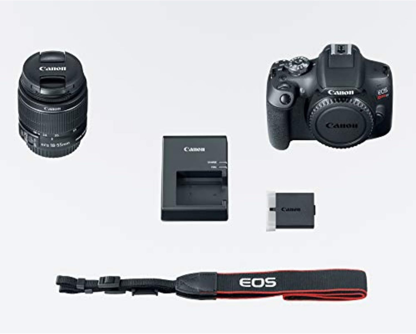 (New Open Box) Canon EOS Rebel T7 DSLR Camera | EF-S 18-55mm III | 64GB SD | Flash | Lenses + Tripod