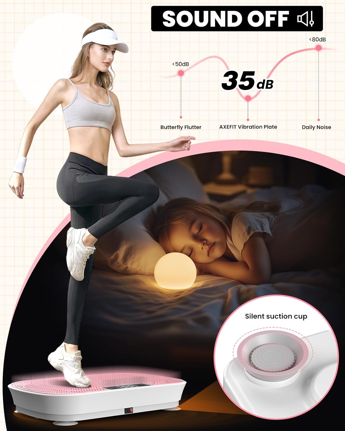 (New Open Box) Vibration Plate Exercise Machine - 400LBS Capacity Vibration Plate for Lymphatic Drainage & Weight Loss with 99 Speed Levels, Whole Body Waver Vibration Plate for Home Fitness