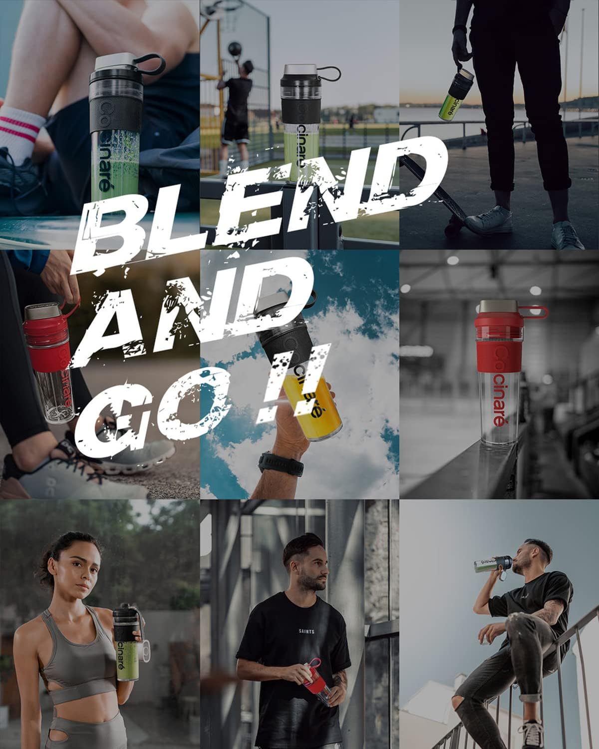 (Brand New) Cocinare Personal Blender for Smoothies, Portable Blender Shakes  (GoPower Elite Black)