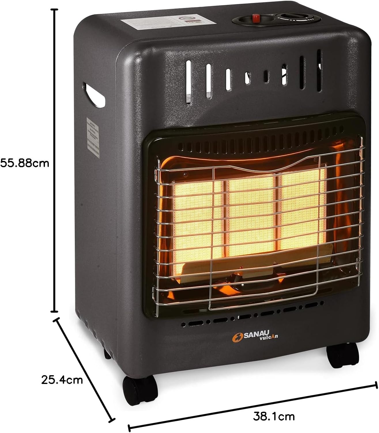 (New Open Box) SANAUVULCAN Propane Heater, 18,000 BTU Portable Radiant Heater for Garages