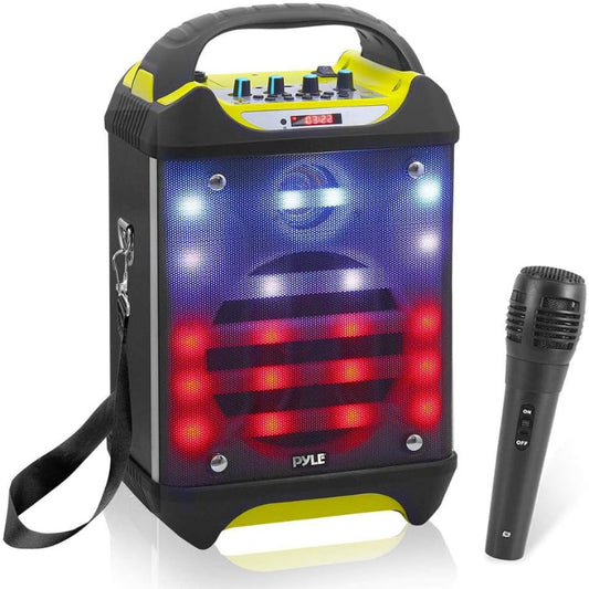 (New Open Box) Pyle Portable Bluetooth Karaoke Speaker System - Audio Recording Function