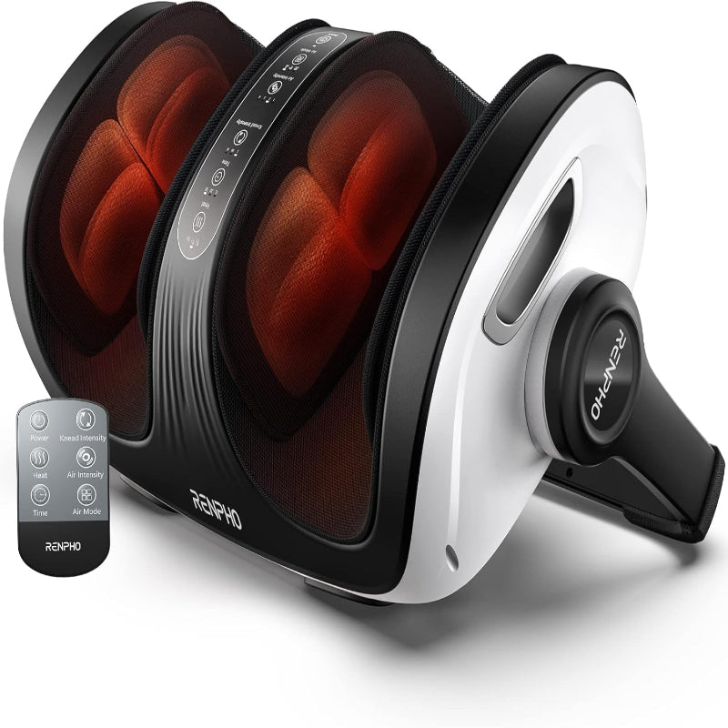 (New Open Box) RENPHO Shiatsu Foot Massager Machine with Heat and Remote, Deep Kneading and Rolling Calf Massage