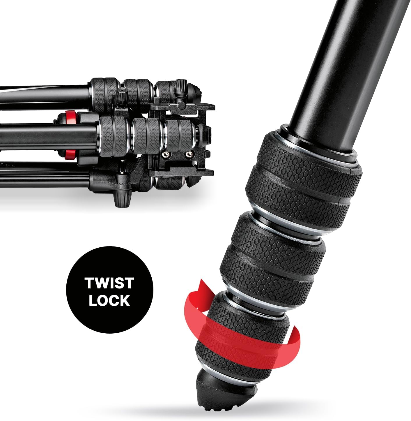 (Good) Manfrotto Travel Befree Live Aluminium Tripod Twist, Video Head, Black, Compact