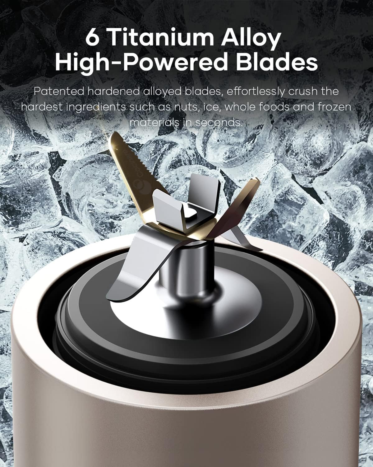 (Brand New) Cocinare Personal Blender for Smoothies, Portable Blender Shakes  (GoPower Elite Black)