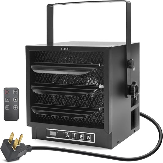 (Excellent) CTSC 4800W Garage Heater, Electric Shop Heater, 240V/30Amps Plug, Fan-Forced Thermostat Control