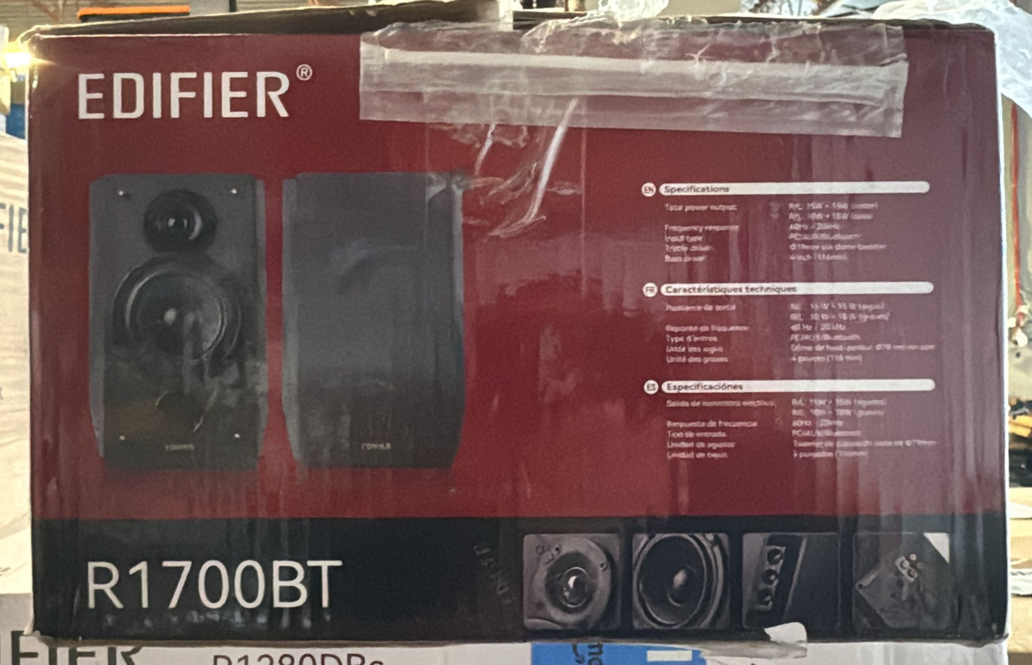 (New Open Box) Edifier R1700BT Bluetooth Bookshelf Speakers - Active Near-Field Studio Monitors - 66w RMS